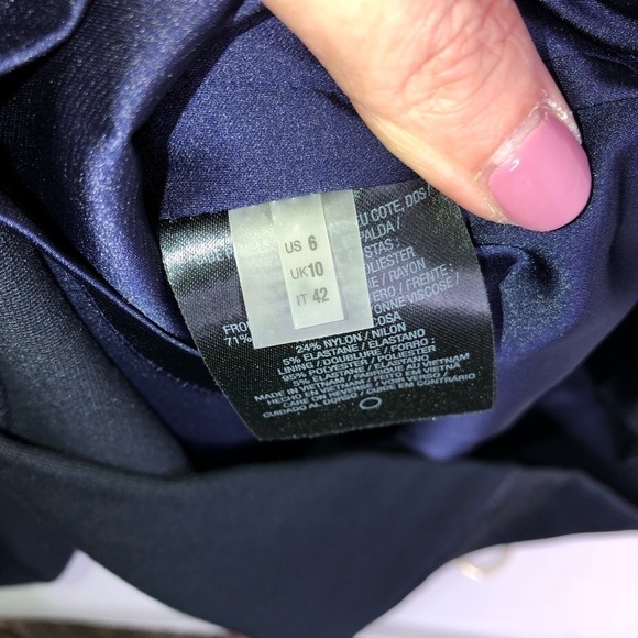 Elie Tahari Navy Blue Sheath Dress - Picture 5 of 6